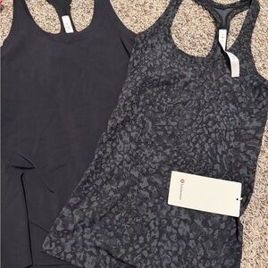 lululemon athletica Women's Black & Charcoal Racerback Tank Tops